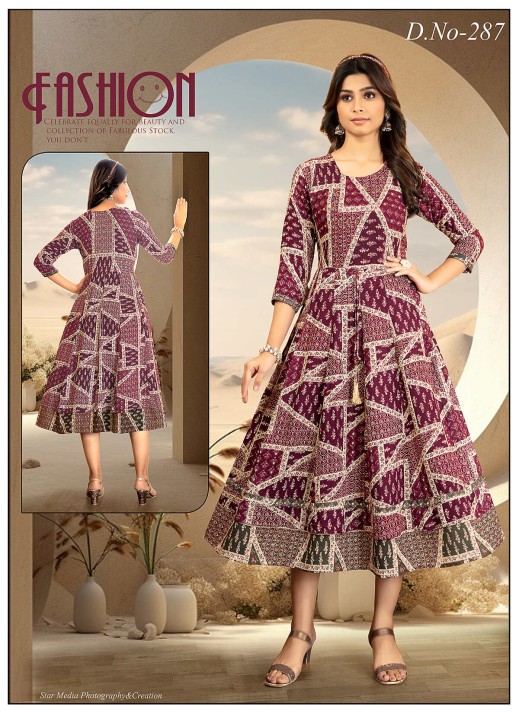 Buy Anarkali Kurtis & Kurtas for Women Online in India | Ajmera Fashion  in Surat